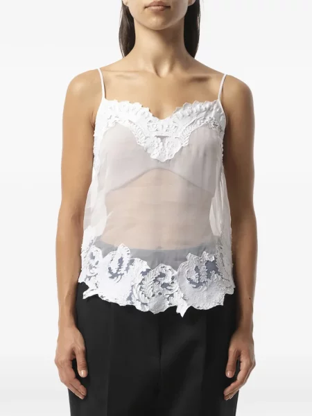 Top Givenchy din dantelă alb