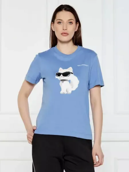 Karl Lagerfeld Póló IKON AQUARELLE kék