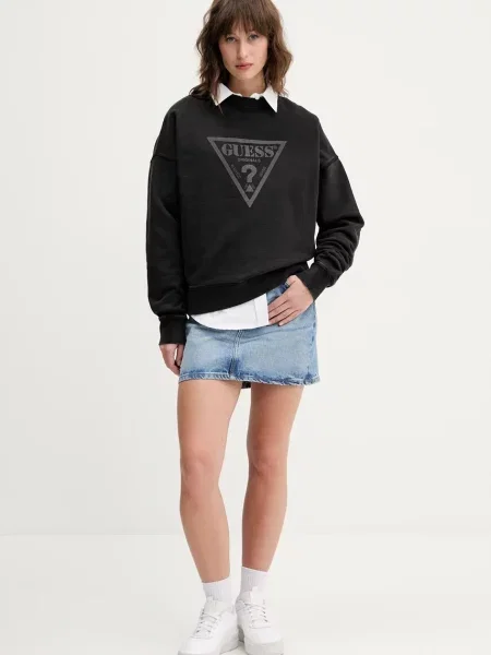 Bluza GUESS Originals Sweatshirt Jet Black Multi XS czarna