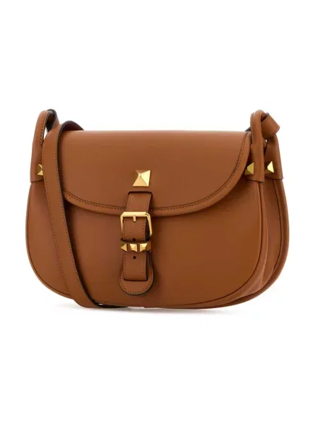 Torebka crossbody Valentino Garavani skórzana brązowa