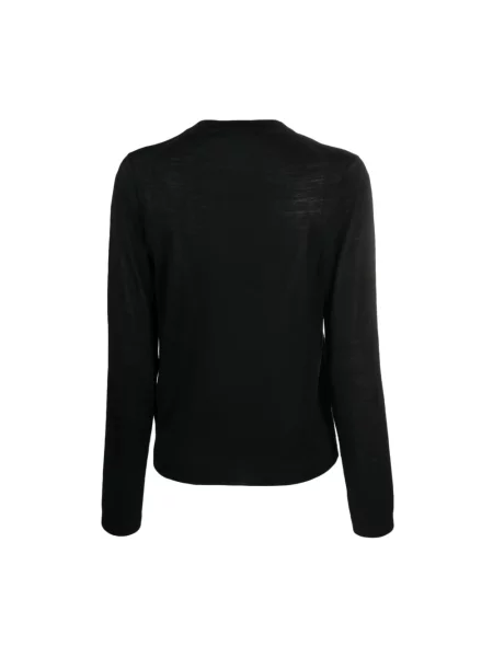 Sweter Seventy z dekoltem w serek czarny