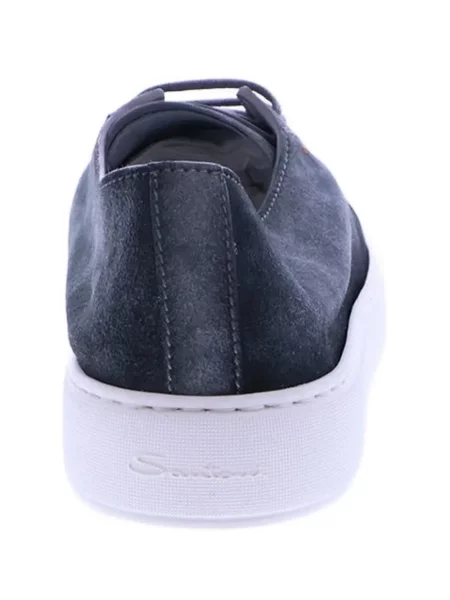 Sneakerși Santoni din piele de căprioară gri