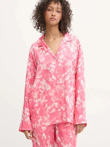 Горнище на пижама BOSS розово