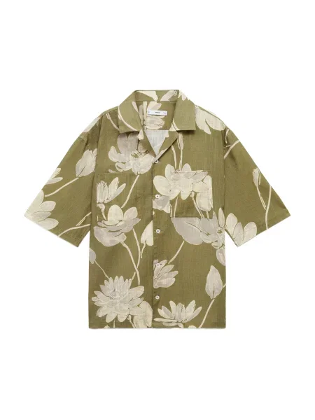 MANGO MAN Cămașă VENEZIA / gri / verde bej