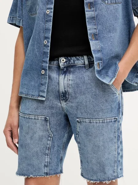 Дънков къс панталон Karl Lagerfeld Jeans мъжки синьо