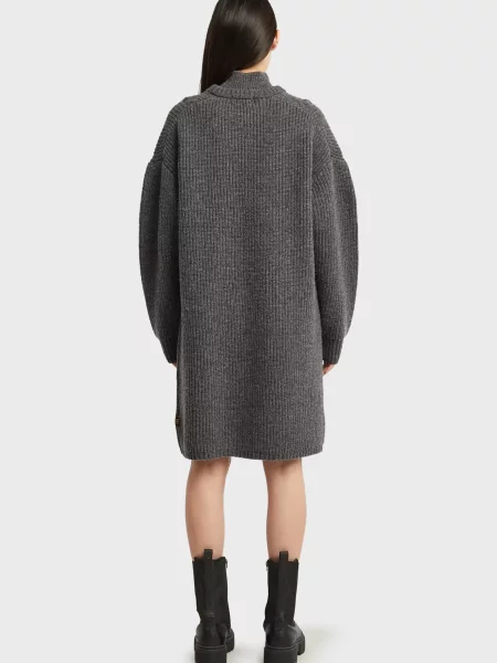 Шерстяное платье G-star Raw серое