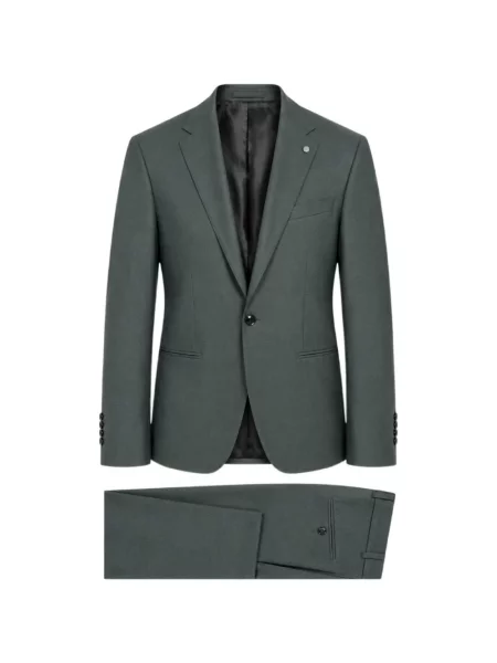 Costum Luigi Bianchi Mantova cu rever verde