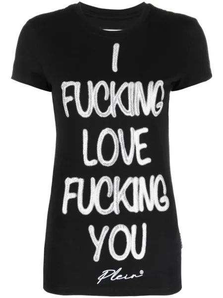 Tricou Philipp Plein cu imagine negru