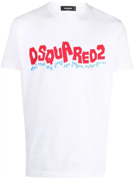 Tricou Dsquared2 cu imagine alb