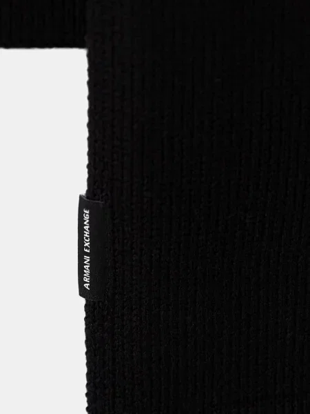Armani Exchange fular pentru bărbați cu lână negru