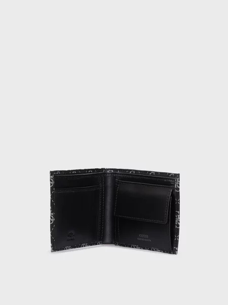 Кожаный кошелек Guess черный
