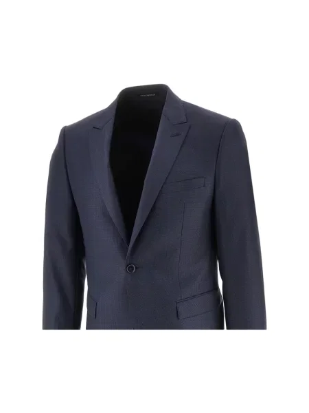 Garnitur Emporio Armani wełniany niebieski