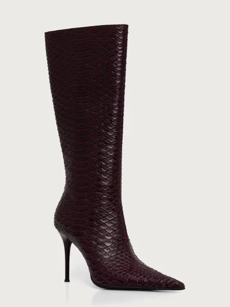 Кожаные сапоги Jeffrey Campbell на шпильке
