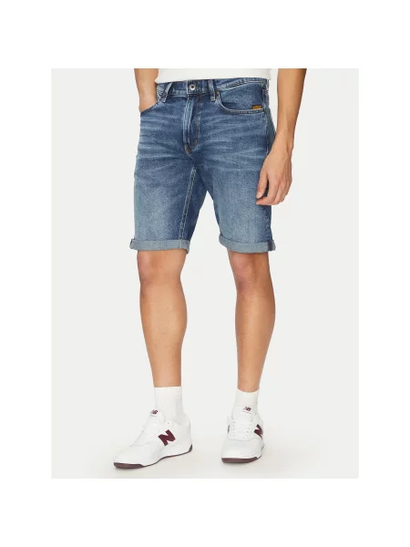 G-Star Raw Jeans kratke hlače Mosa Regular Fit modra