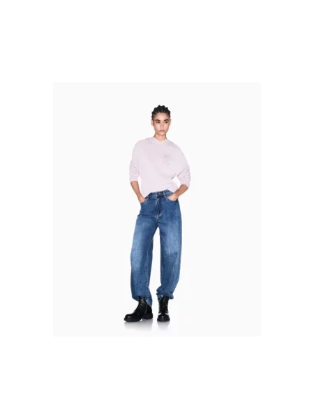 Dzianinowa bluza Armani Exchange różowa