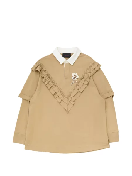 Tricou polo Simone Rocha cu model floral