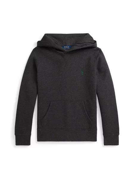 Dzianinowa bluza z kapturem Ralph Lauren z kapturem szara