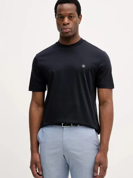 BOSS Tricou Bleumarin negru