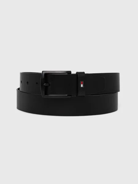 Usnjen pas Tommy Hilfiger črna