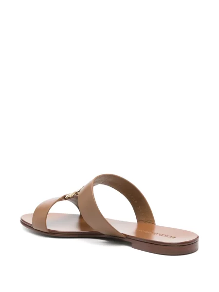 Papuci Dolce & Gabbana din piele maro