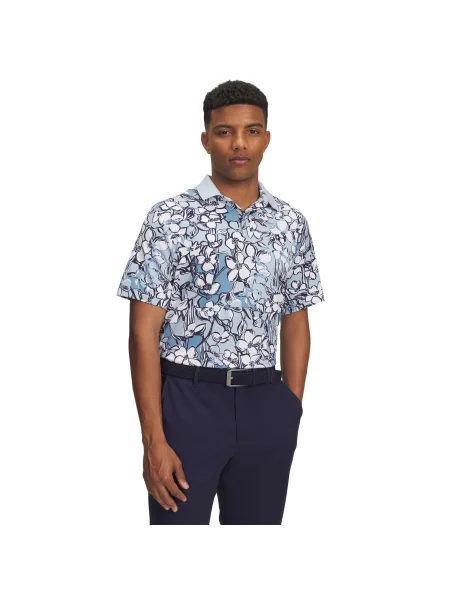 Polo Under Armour cu imagine albastru