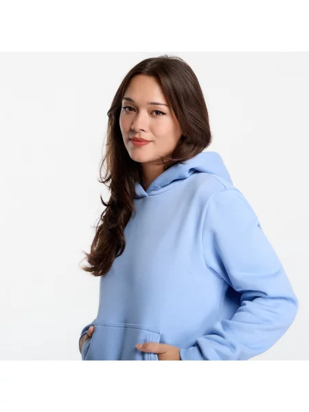 Φούτερ Urban Classics Ladies Fluffy Hoody Powder Blue M μπλε