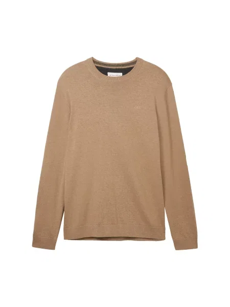 TOM TAILOR Pulover svetlo rjava bež