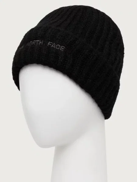 The North Face čiapka beanie dámska s prímesou vlny Fohair čierna