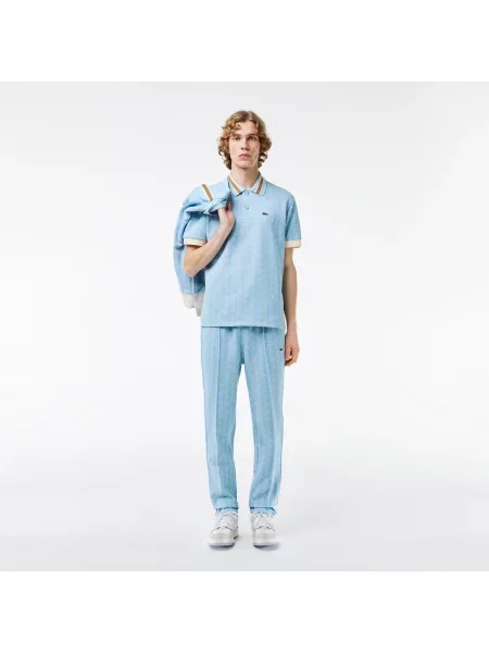Поло Lacoste голубое