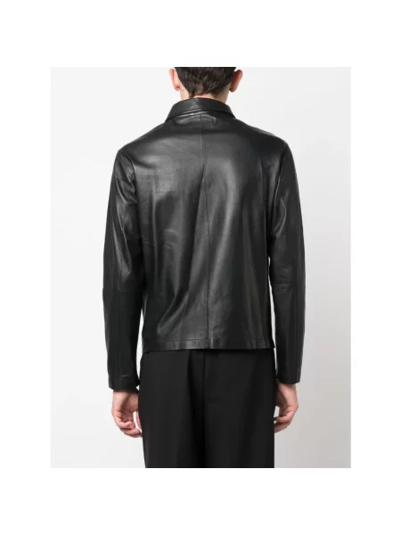 Kurtka skórzana Emporio Armani czarna