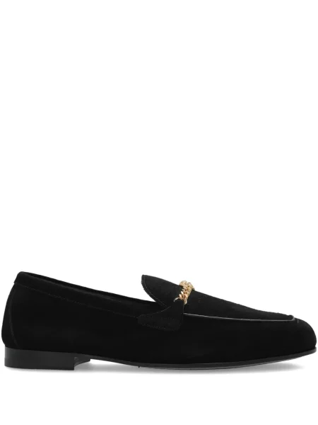 Pantofi loafer Versace din piele de căprioară negru