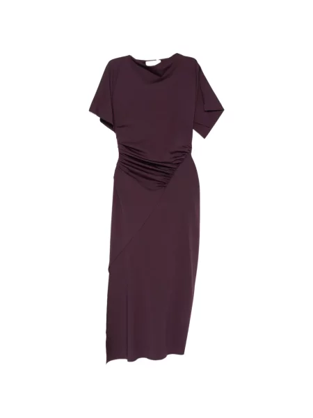 Scurt rochie midi Victoria Beckham cu volane violet