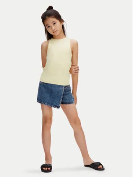 Dětské top Calvin Klein Jeans žlutý
