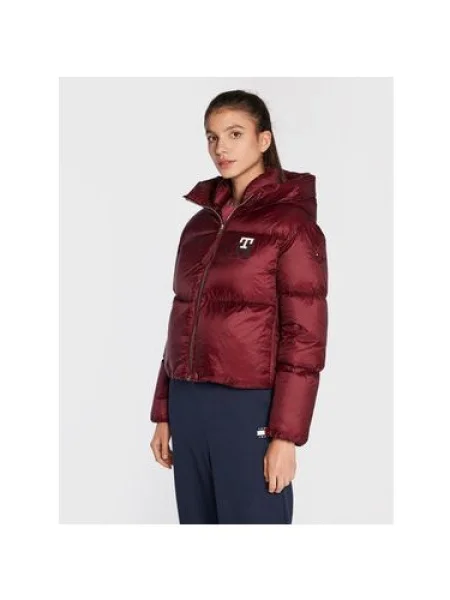 Tommy Hilfiger De puf geacă MONOGRAM BADGE bordo