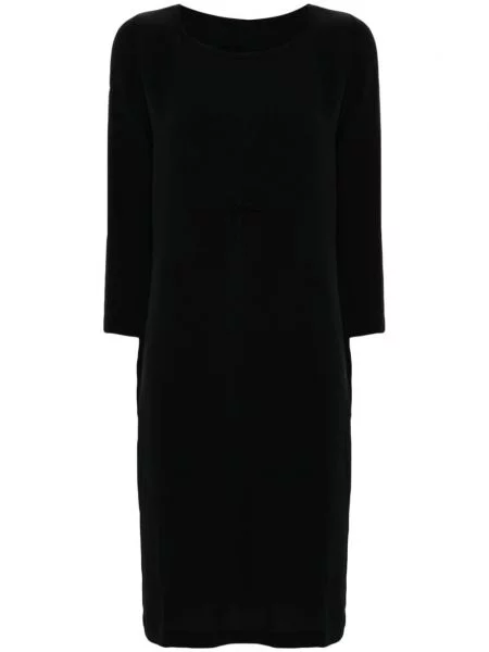 Rochie midi Private 0204 cu volane negru