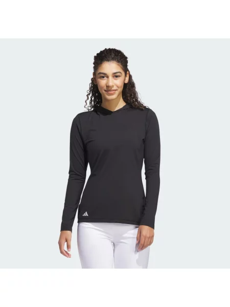 Golf mikina s kapucí Adidas černá