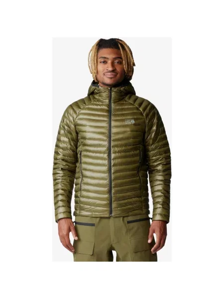Kurtka z kapturem Mountain Hardwear Ghost Whisperer metaliczna S zielona
