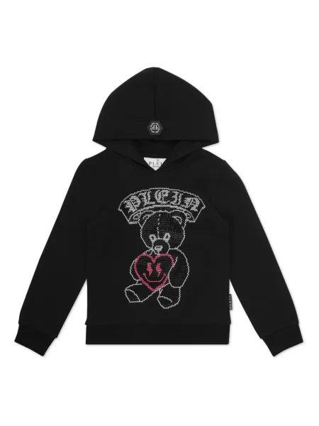 Bluza z kapturem dziecięca Philipp Plein czarna