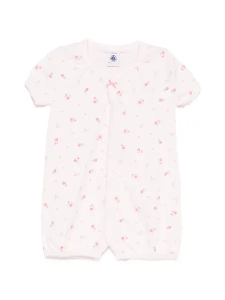 Krótki kombinezon dziecięcy Petit Bateau różowy