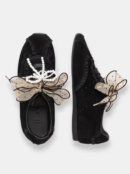 Answear.LAB sneakers dámske semišové čierna