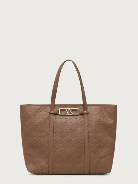 Armani Exchange geantă shopper pentru femei bej