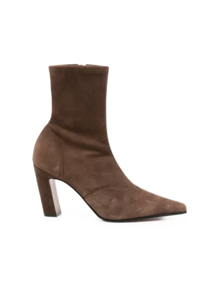 Buty do kostki Khaite skórzane brązowe