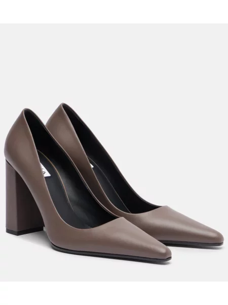 Pantofi cu toc Alaïa din piele maro
