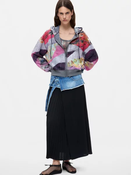Desigual Tepláková bunda čadičová