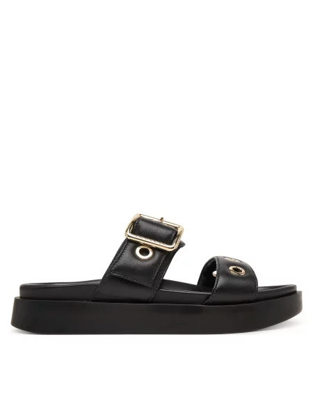 Шлепанцы Inuikii с пряжкой черные