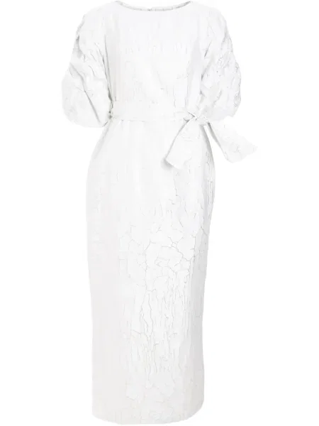 Sukienka midi Baruni do kolan garniturowa biała