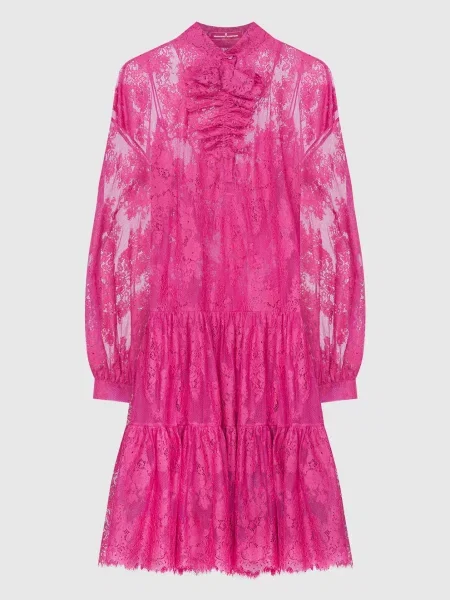 Сукня міді з мереживом Ermanno Scervino рожева