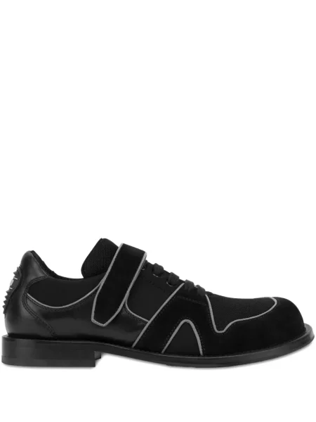Pantofi loafer Moschino cu șireturi din dantelă negru