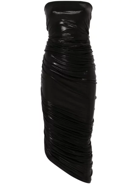 Rochie midi Norma Kamali până la genunchi de costum negru