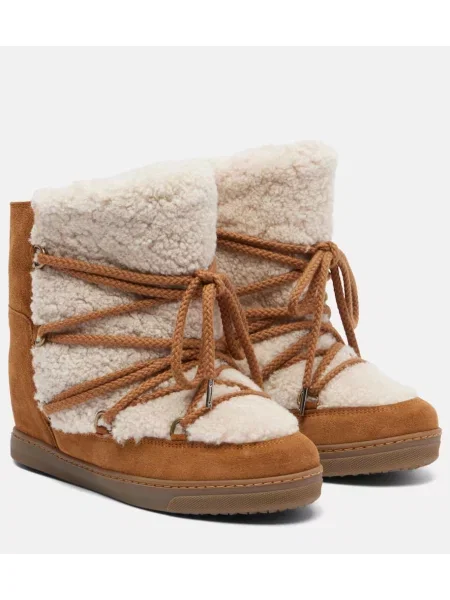 Botine Isabel Marant din piele de căprioară maro